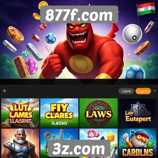 A variedade de jogos disponíveis em 877f.com